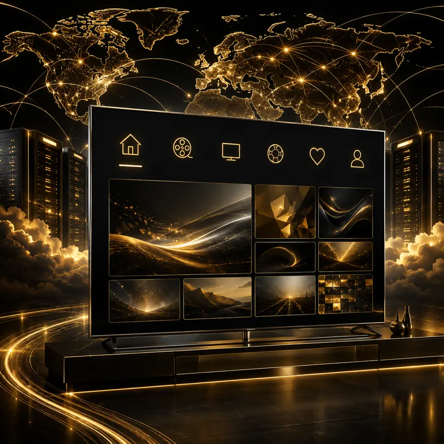 Gold8K Ultra premium IPTV server interface